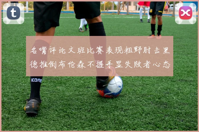 名嘴评论文班比赛表现粗野肘击里德推倒布伦森不握手显失败者心态